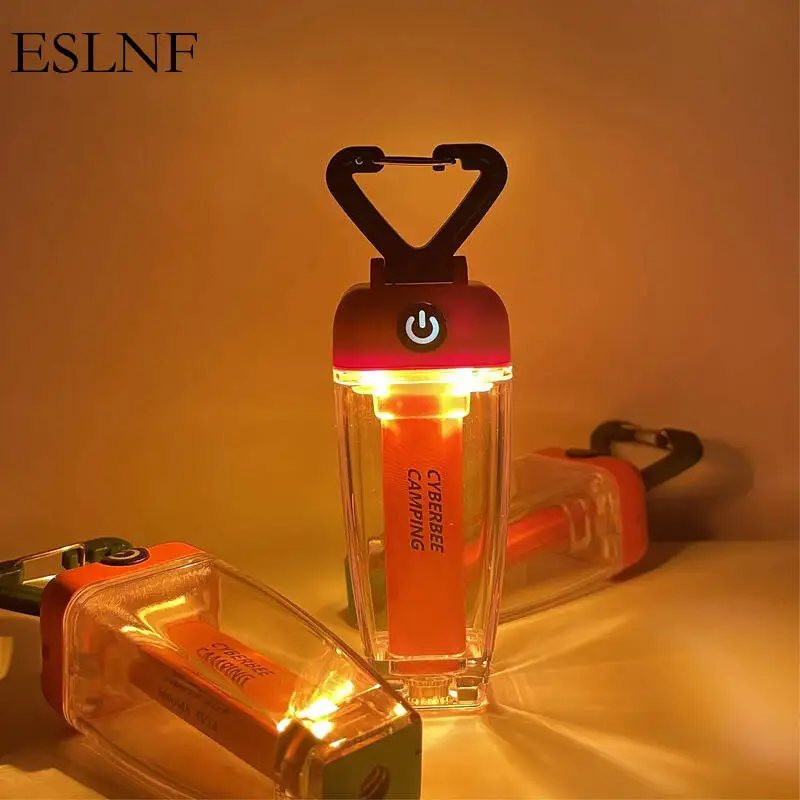 

ESLNF Carrot Multifunctional Camping Lamp Cute Portable Hanging Light for Outdoor Camping Hiking Cyberbee LED Lamp Carabiner