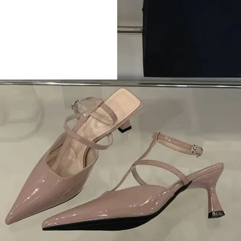 

Sexy Designer Sandals Woman Street Style Buckle Strap Pointed Toe Thin High Heels Pumps Party Banquet Strippers ​Shoes Female