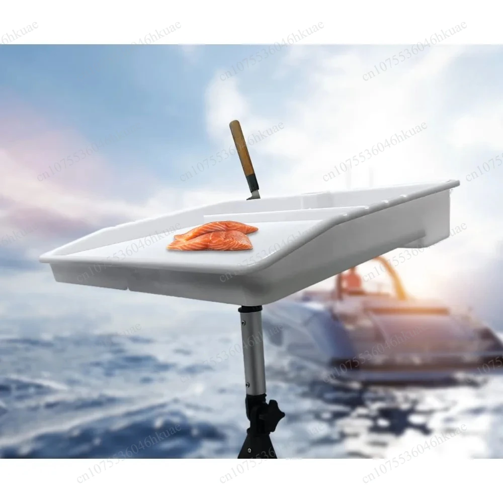 

Adjustable Fishing Bait Board, Fillet Table with Scale & Knife Storage for Boat
