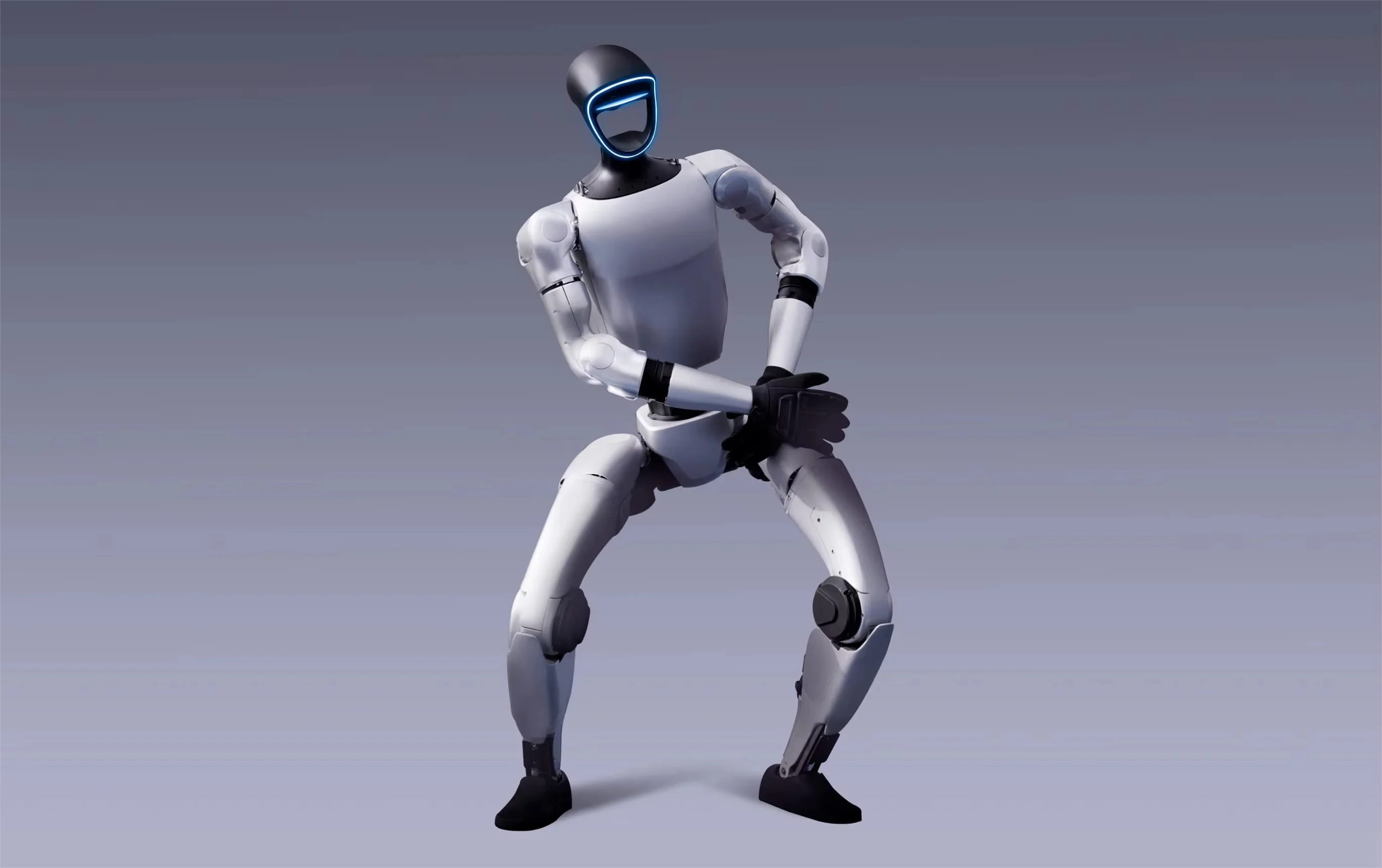 Robô humanóide inteligente básico de inteligência artificial mais flexível