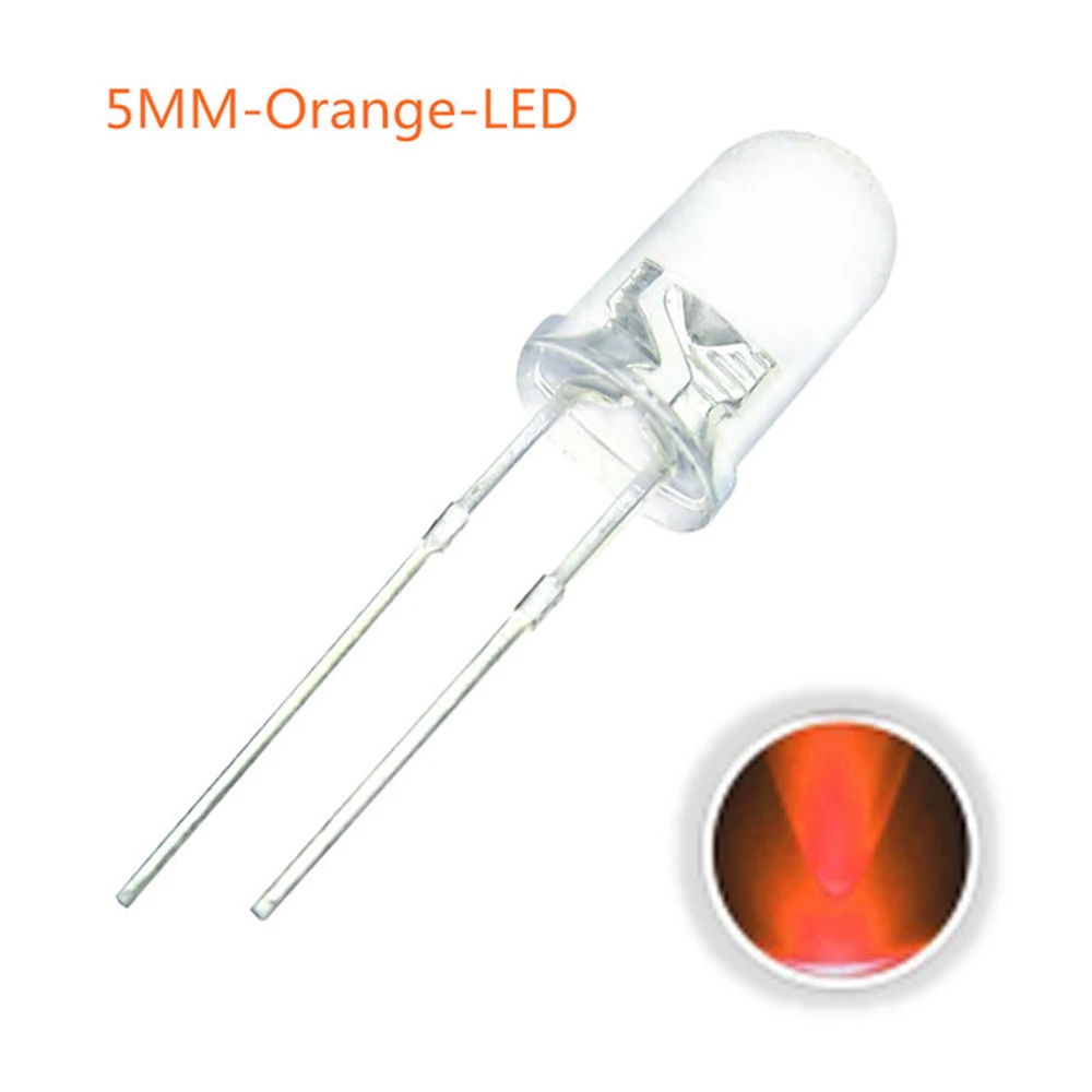 100pcs/lot F5 5MM 10 colors Round Green/Yellow/Blue/White/Red/Warm White/Orange/Purple/Pink/Yellow Green LED Light Diode Kit