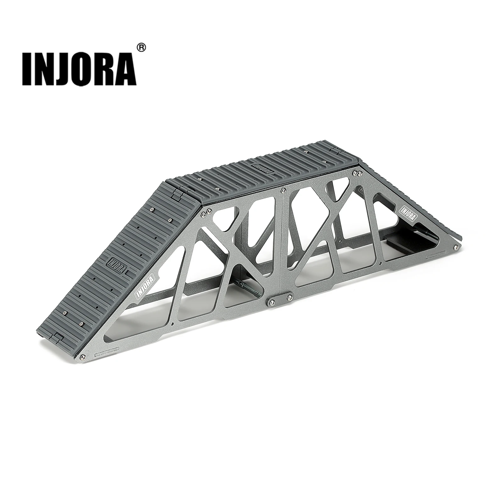 INJORA Vehicle Display Ramp Bridge Course Obstacle Kit for 1/10 1/18 1/24 RC Crawler