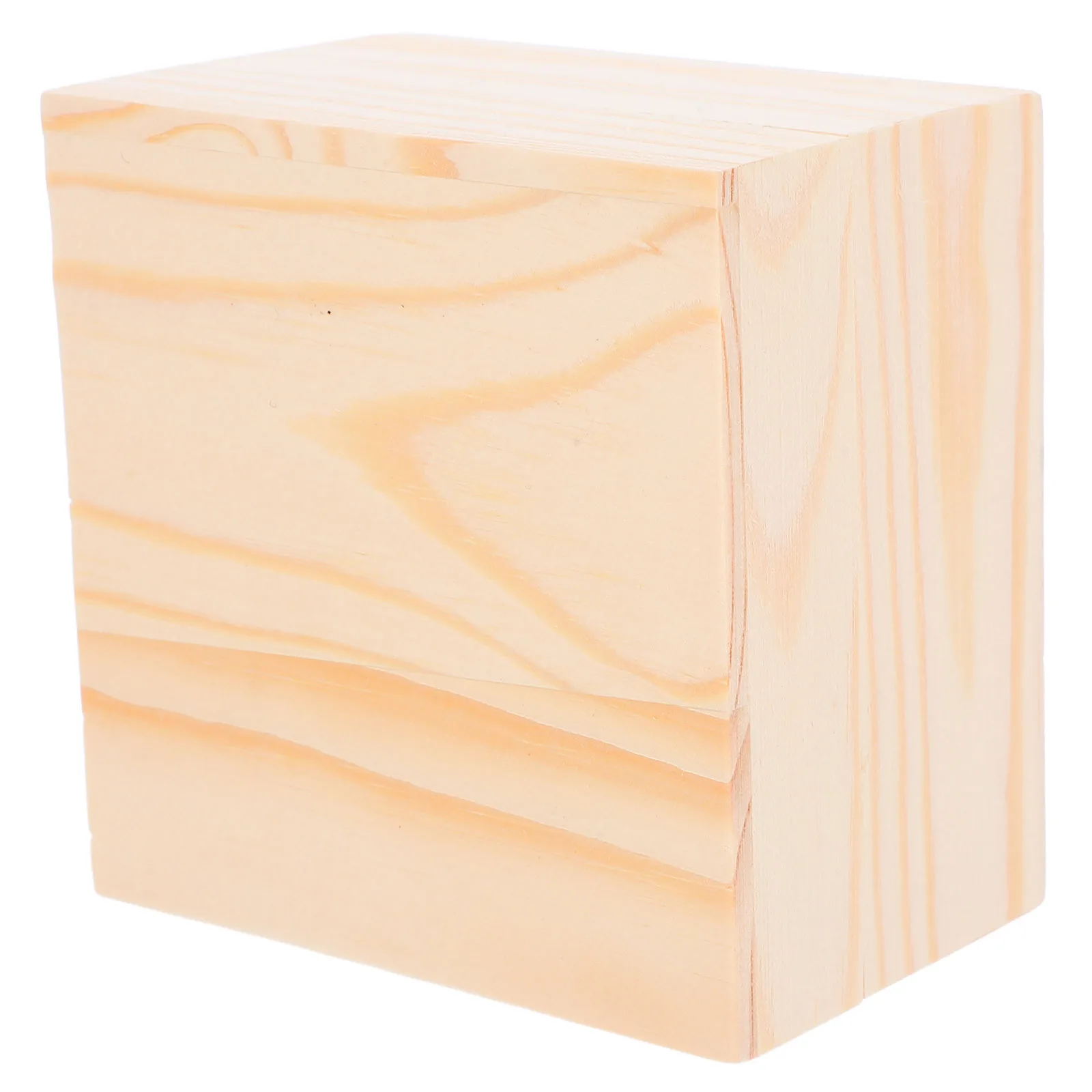 

Unfinished Wooden Storage Box With Lid For Jewelry Earring Keepsake Trinket Organizer Home Office Decorative Container