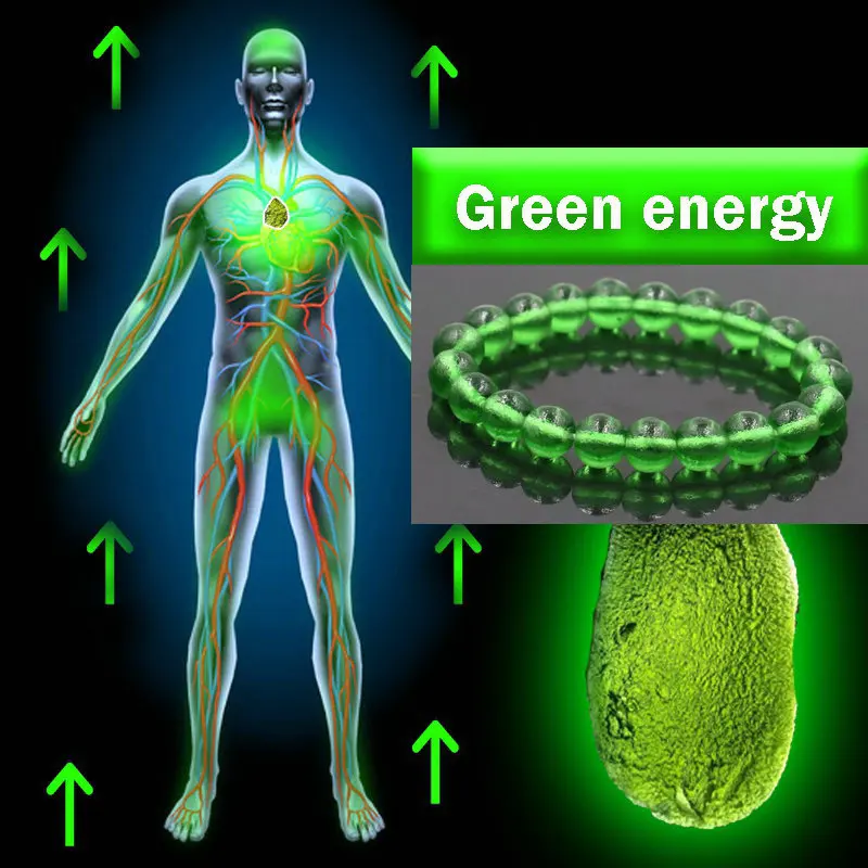 6/8/10mm Green Moldavite Czech Meteorite Bracelet Impact Glass Rough Stone Hand Catenary Energy Beads Bracelets for Women Men