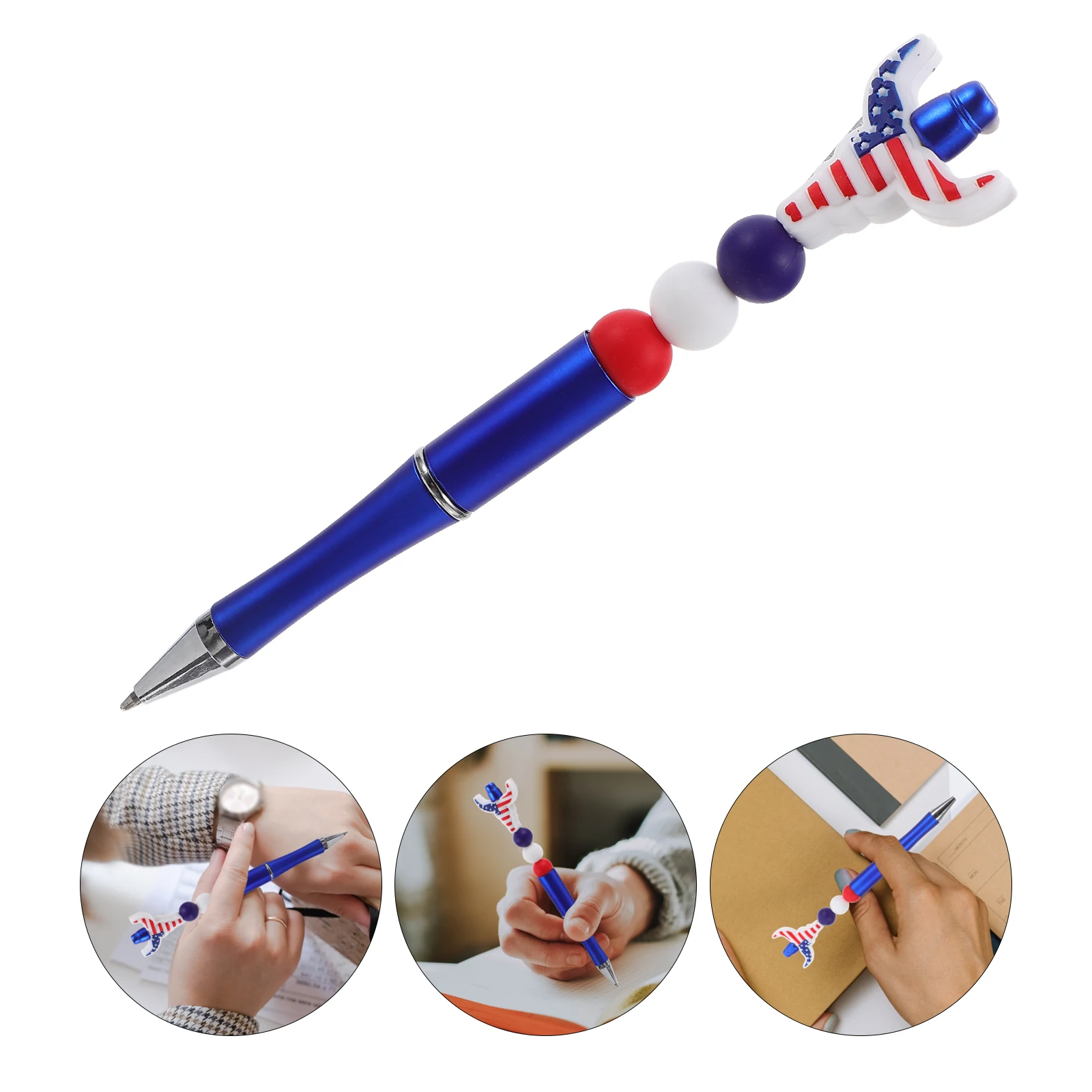 

Cartoon Silicone Pen Cute American Flag Pens Cool Writing Independence Day Silica Gel Office