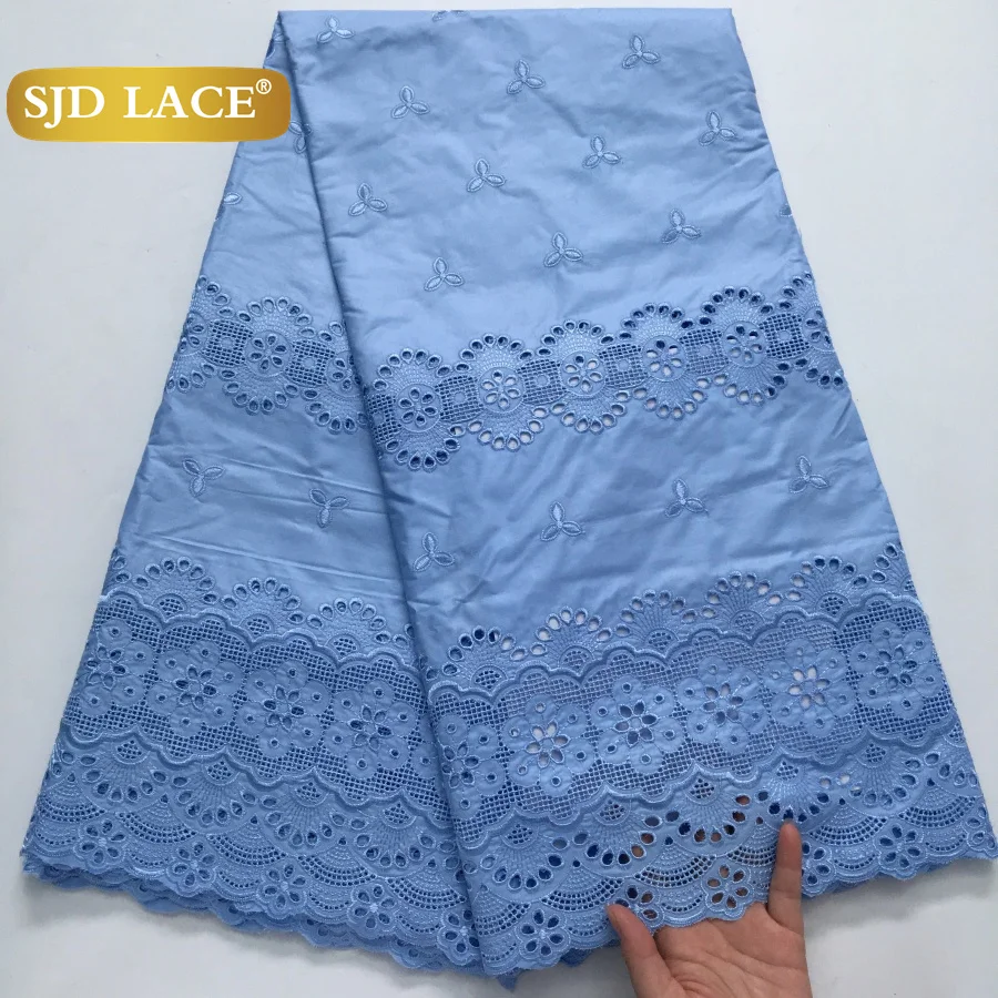 

SJD LACE Швейцарская вуаль Кружевная ткань Дубай Африканский хлопок 5 ярдов 2025 Новейшее африканское нигерийское хлопковое кружево для шитья платьев 4271