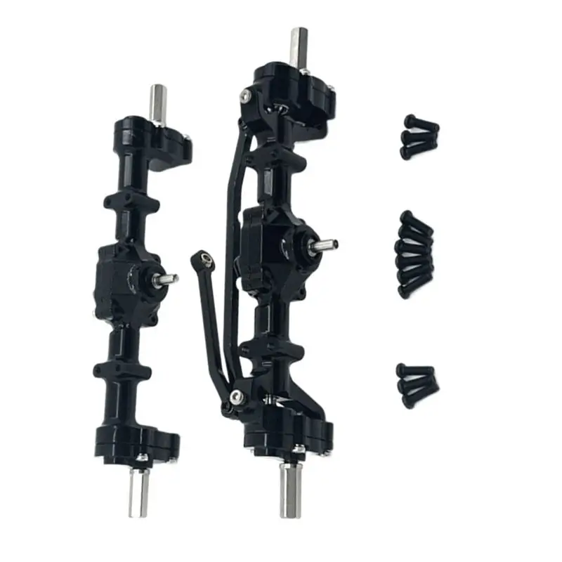 ABUM-RC Car Upgrade Front Rear Portal Bridge Axle Differential Assembly Kit For WPL C14 C24 C34 B14 B24 RC Car Upgrade Parts