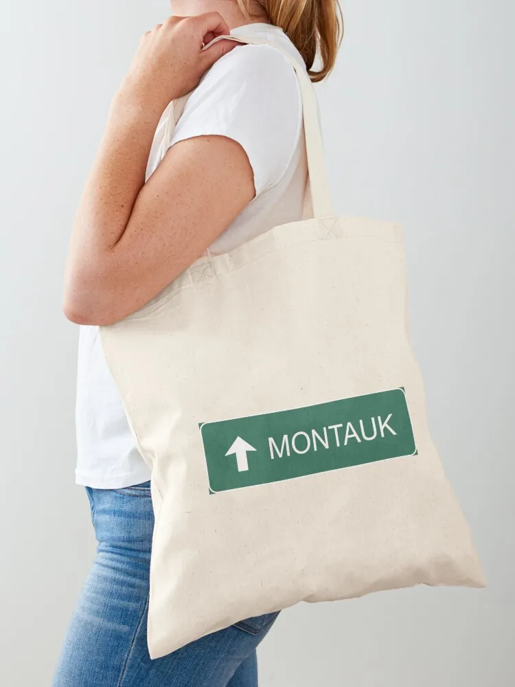 

Montauk. Road sign Tote Bag Women's shopping bag Candy bags bags luxury women Beach bag