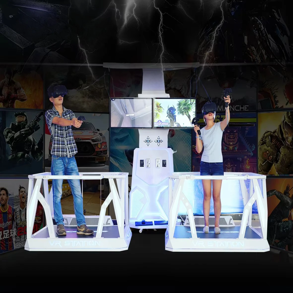 New Arrival Simulador De Realidade Virtual Coin Operated Games VR Fighting Game Simulator VR Simulator Game Machine