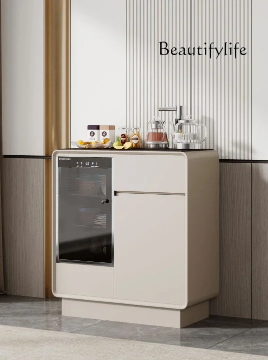 Новинка, Умная автоматическая машина для чайного бара с голосовым управлением, домашний автоматический многофункциональный шкаф из массива дерева для гостиной