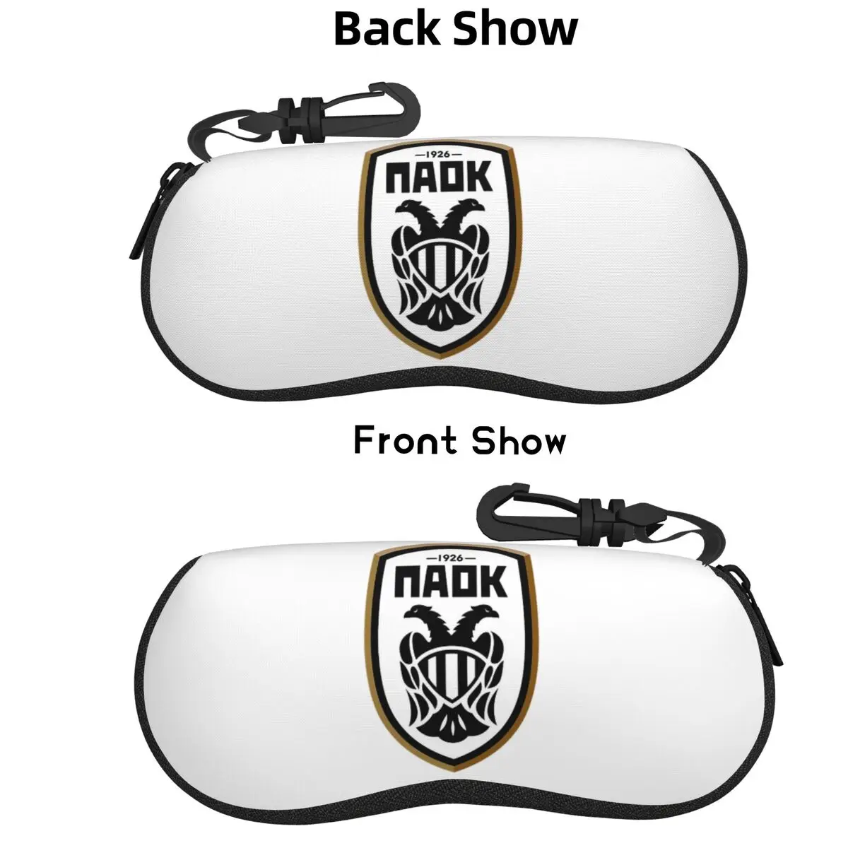 

PAOK Greek Football Sports Fans From Thessaloniki Shell Glasses Case Protective Sunglasses Box Women Men Soft Eyeglass Bag Pouch