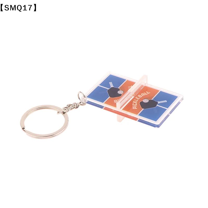 1Pc Pickleball Court Keychain Souvenir Pickleball Sports Pendant 3D Acrylic Key Ring Sports Car Key Holder Gift Ornament【SMQ】