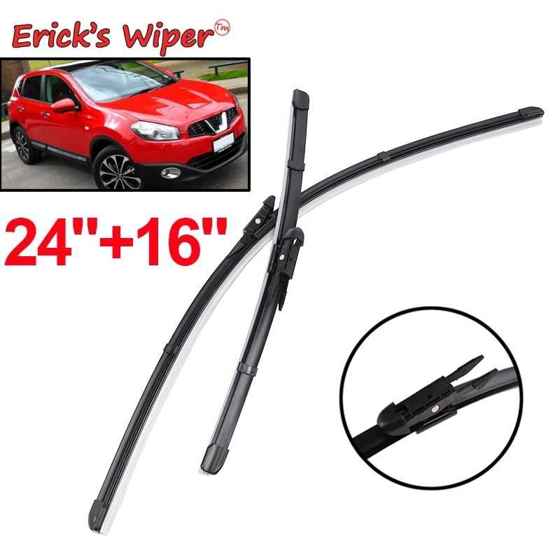 Erick's Wiper LHD Front Wiper Blades For Nissan Qashqai +2 Dualis J10 2006 - 2013 Windshield Windscreen Window Brushes 24