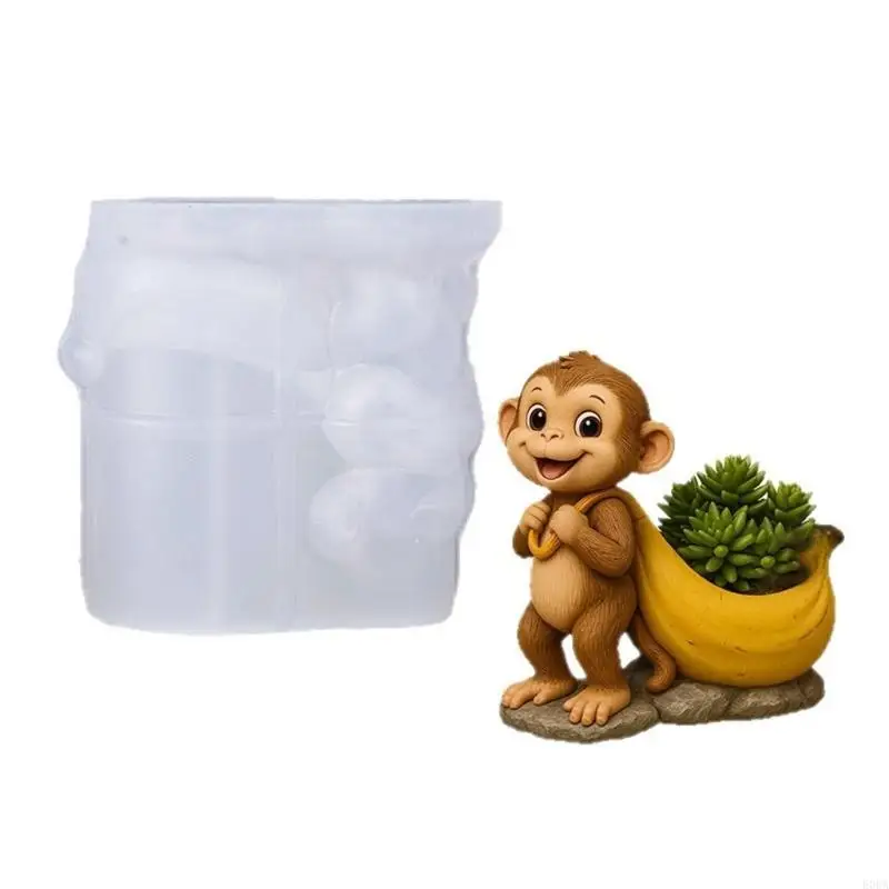 Flexible Silicone Mould For Scented Making And Epoxy Craft With Detailed Monkey Designs