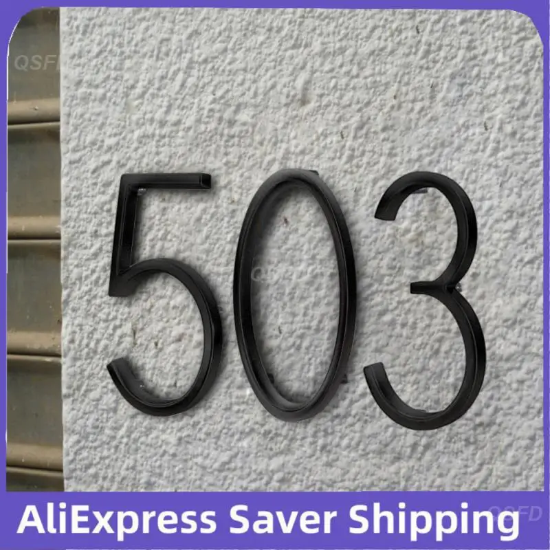 

Floating House Number Letters Address Door Label Modern Home Decor Numbers Address Plaque Sign Easy To Install Black Zinc Alloy