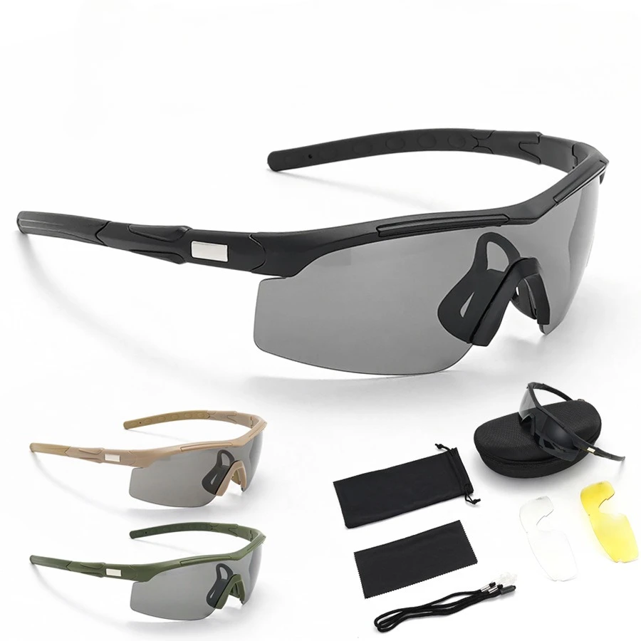 

Sunglasses for Men Outdoor Sports Goggles Tactical Goggles Windproof Shooting Training Glasses