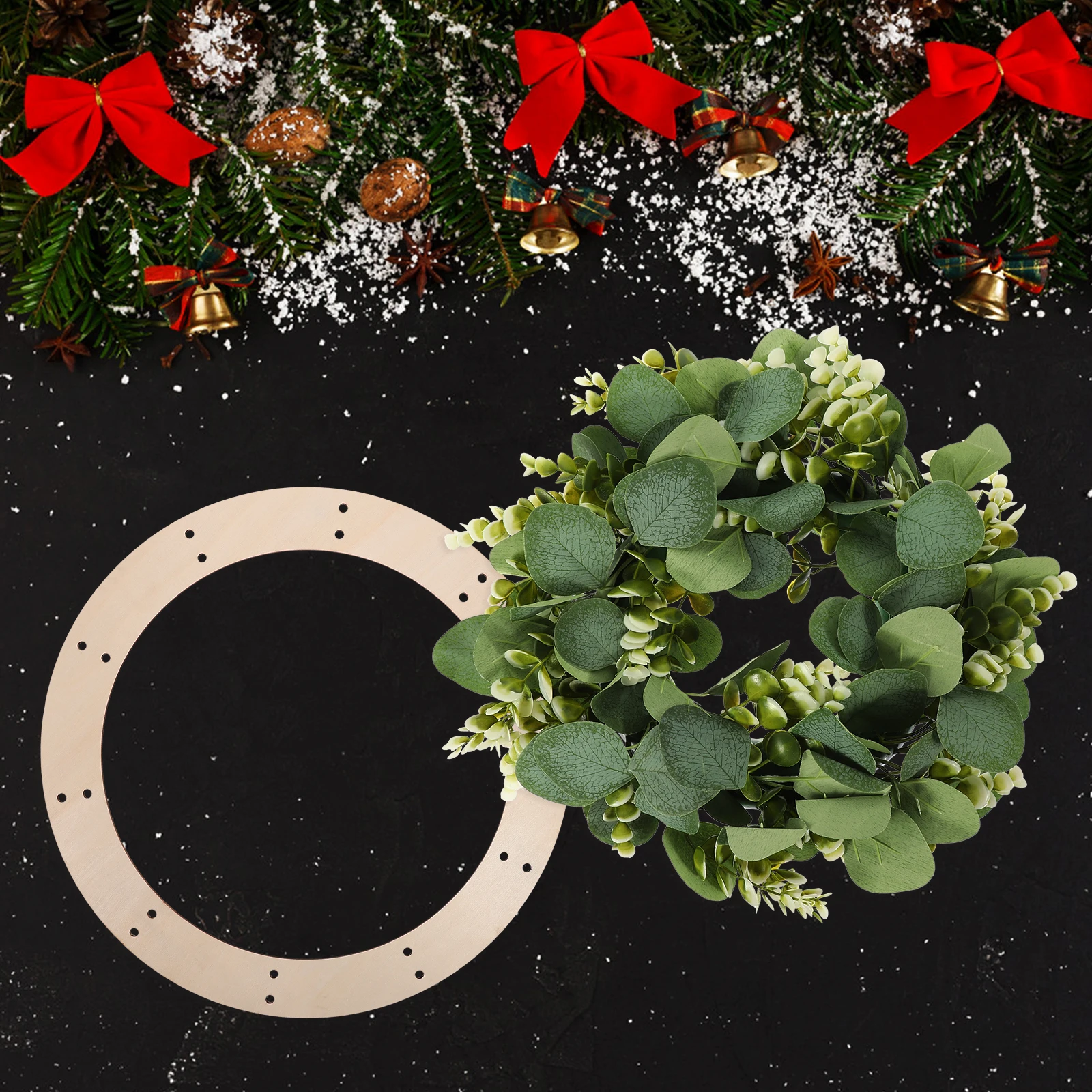 

6 Pcs Wooden Garland Frame Craft Rings Diy Wreath Round Wreaths for Crafts Hoops