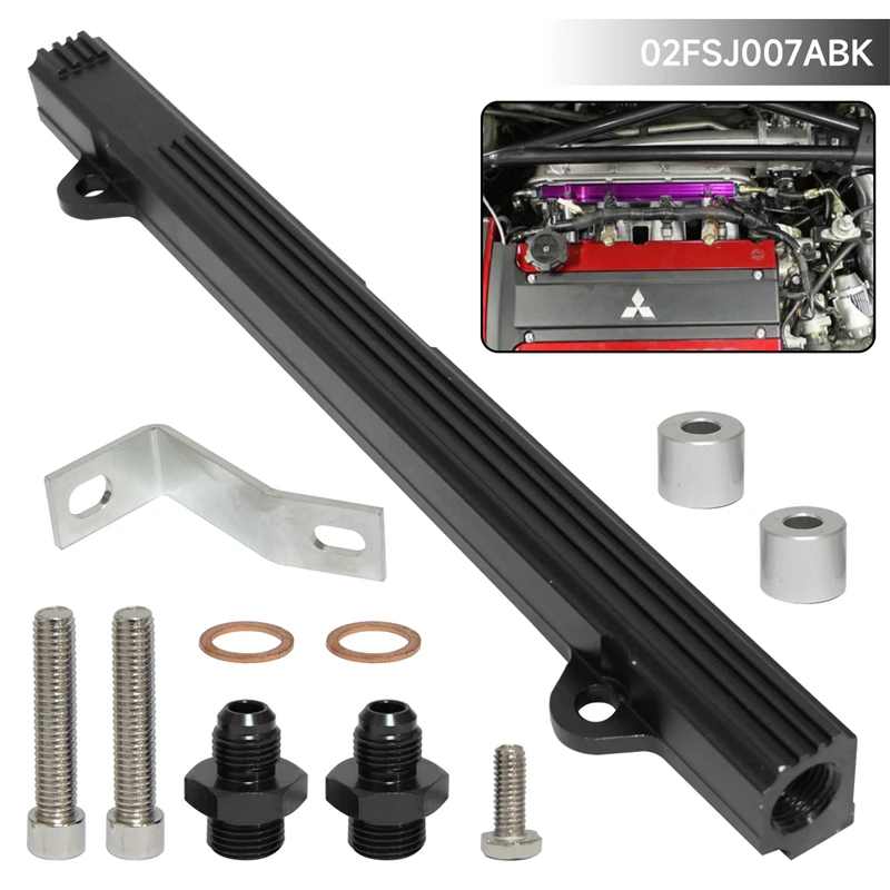 High Flow Top Feed Injector Fuel Rail For Mitsubishi Lancer EVO 4 5 6 7 8 9 4G63 Black/Purple/Blue