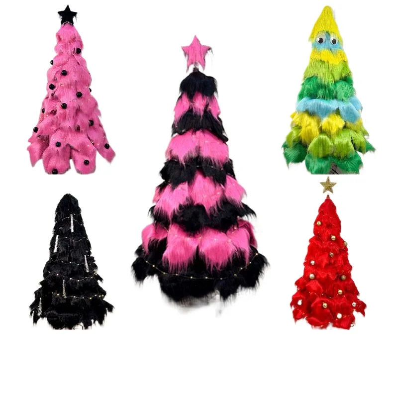 

Plush Christmas tree decoration DIY new large pink landscaping simulation Internet celebrity black store