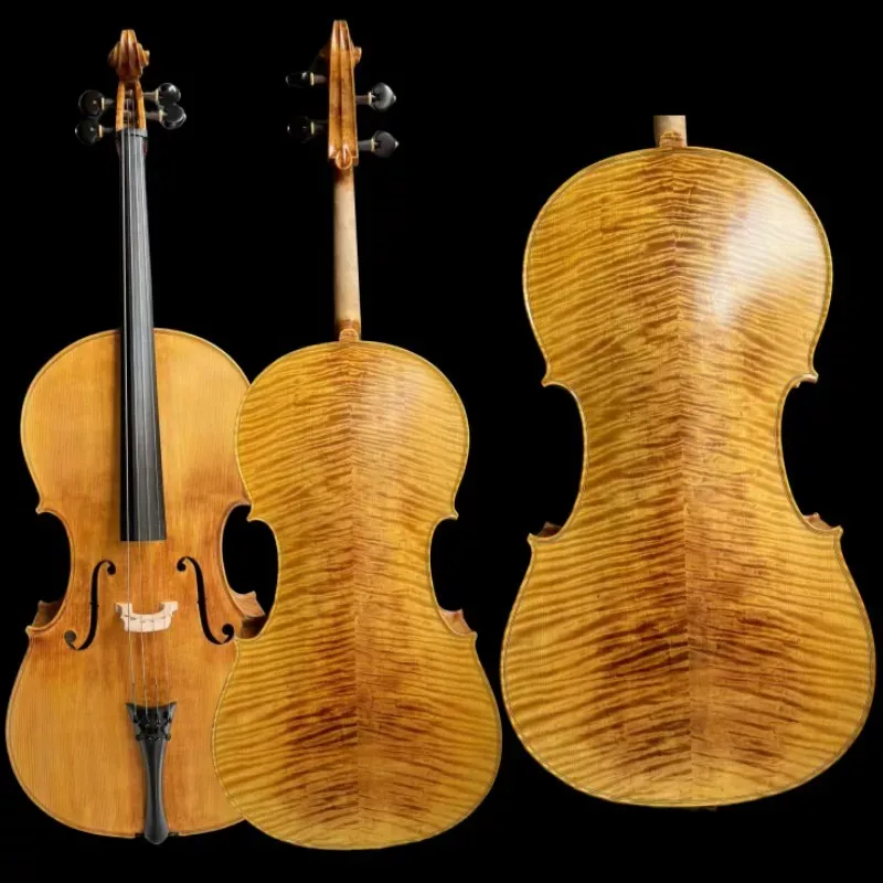 High Flames Cello 4/4,Top Level Full size Cello, Great Master sound.professional