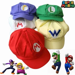 Game Super Mario Bros Luigi Plumber Cosplay Demo Hat Waluigi Wario Odyssey Cartoon Sunhat Halloween Party Hat Accessories Props