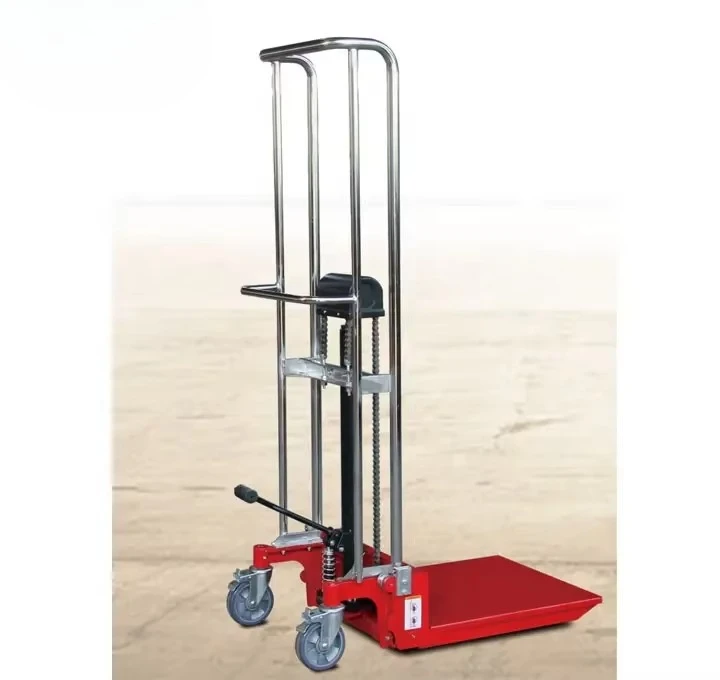 

Экономичный ручной гидравлический штабелер с платформой, грузоподъемность 400 кг