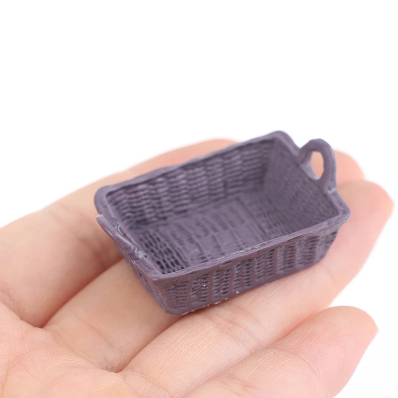 Mini panier de rangement en résine de maison de courses, accessoires de modèle, jouets de simulation, fournitures de décoration pour la maison, beurre, 1PC, 1:12