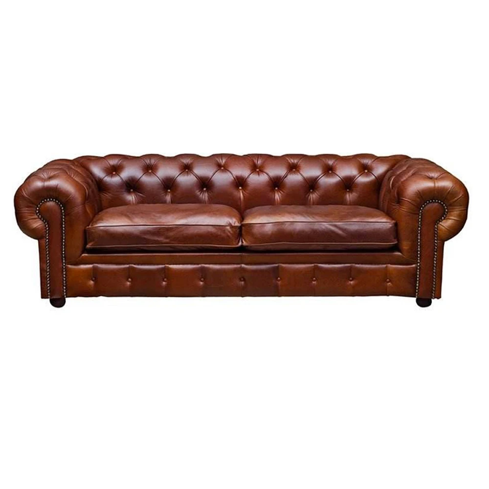 QS-SF06 Buttoned Chesterfield Style Living Room Settee Antique Vintage Sofa Hotel Restaurant Bespoke Sofa Club Sofa