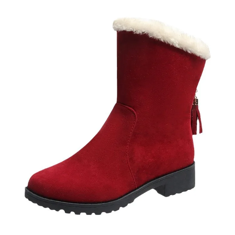

Hot Sales Suede for Women Fall/Winter 2023 Short Cotton Boots Flat Round Toe Boots Snow Boots Platform Shoes Women Boots