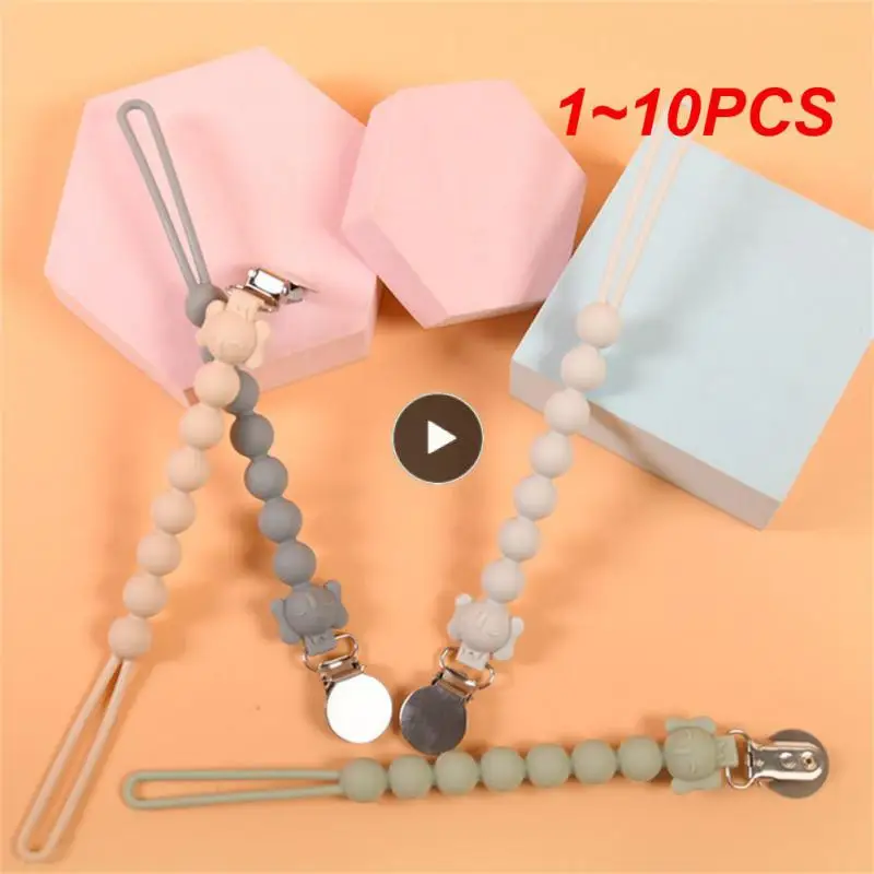 1~10PCS Baby Pacifier Clip Chain Anti-lost Pacifier Holder Newborn Infant Toddler Nipple Soother Clips Integrated Anti Drop