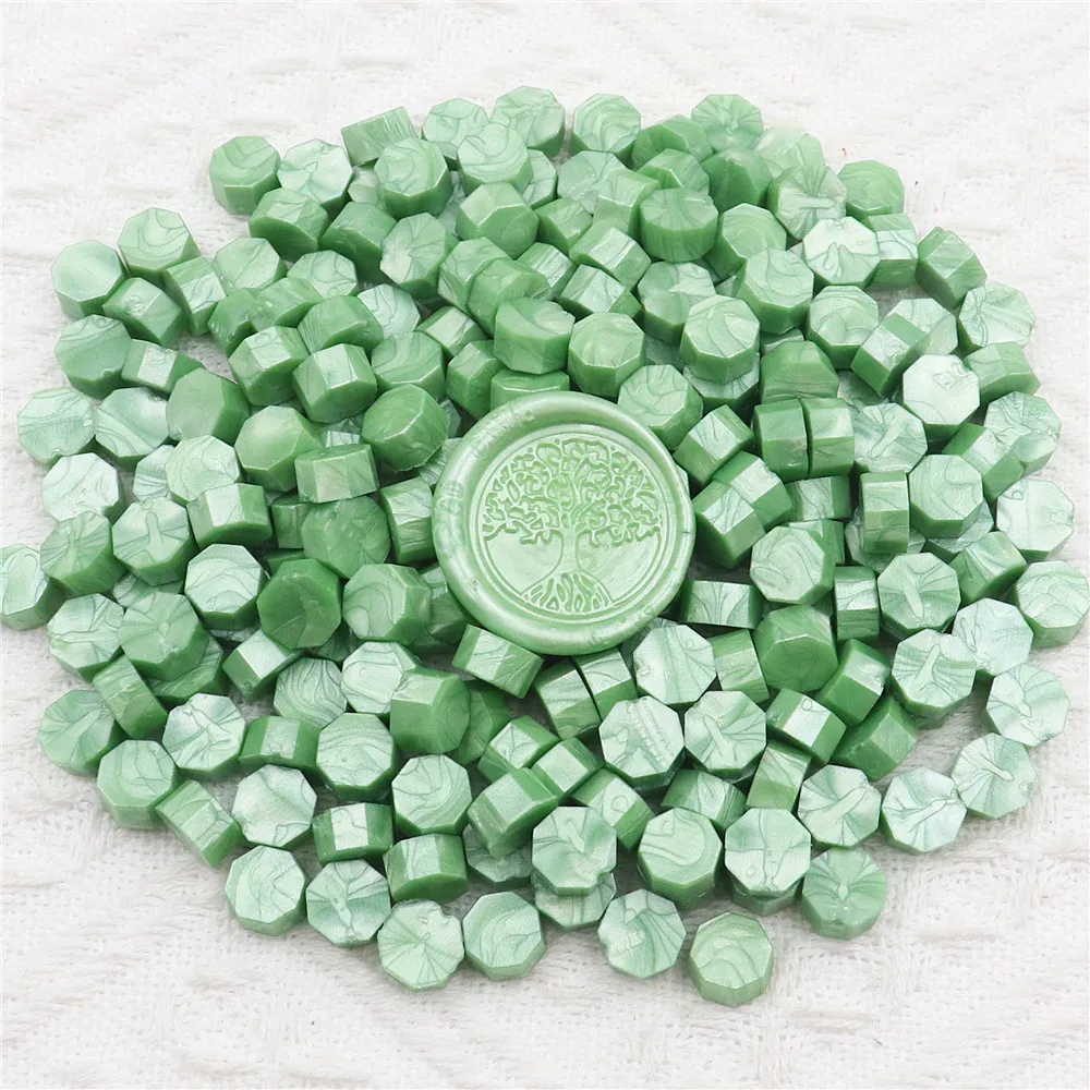 200 stks Octagon Zegellak Kralen voor Lakzegel Stempel voor Scrapbooking Kaarten Enveloppen Trouwkaarten Geschenkverpakkingen