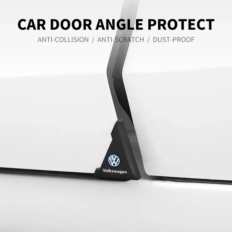 2Pcs Car Door Corner Cover Bumper Anti-scratch Protector For Volkswagen TSI TDI R32 MK4 GTI Golf Polo Tiguan Passat Jetta Touran