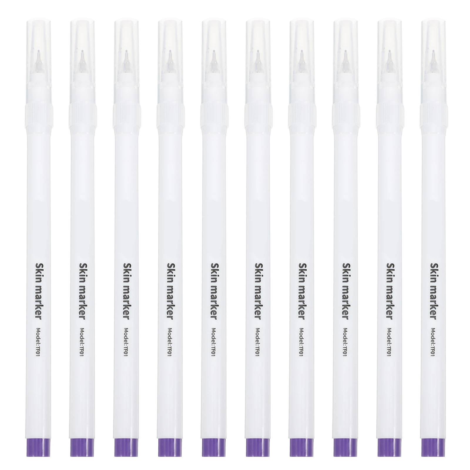 

10 Pcs Tattoo Markers Skin Positioning Marking Pen White Double Head Plastic Fine Tip Oil Ink Painting Pencil