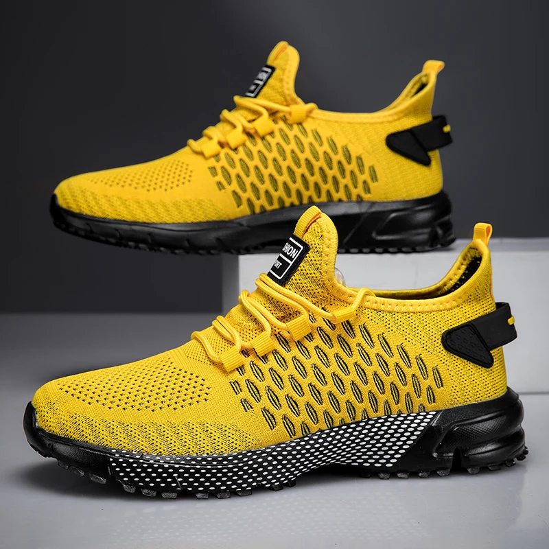 

Мужские кроссовки, новинка 2025, легкая дышащая сетка, уличная прогулочная обувь для тенниса и фитнеса, модная спортивная обувь для отдыха на шнуровке