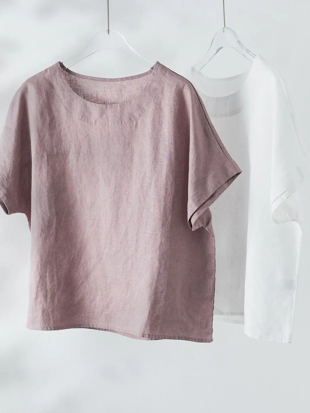 

Dave&di Forest Style Artistic Loose And Versatile Round Neck Short Sleeved Cover T-shirt For Women Clothes Female Clothing