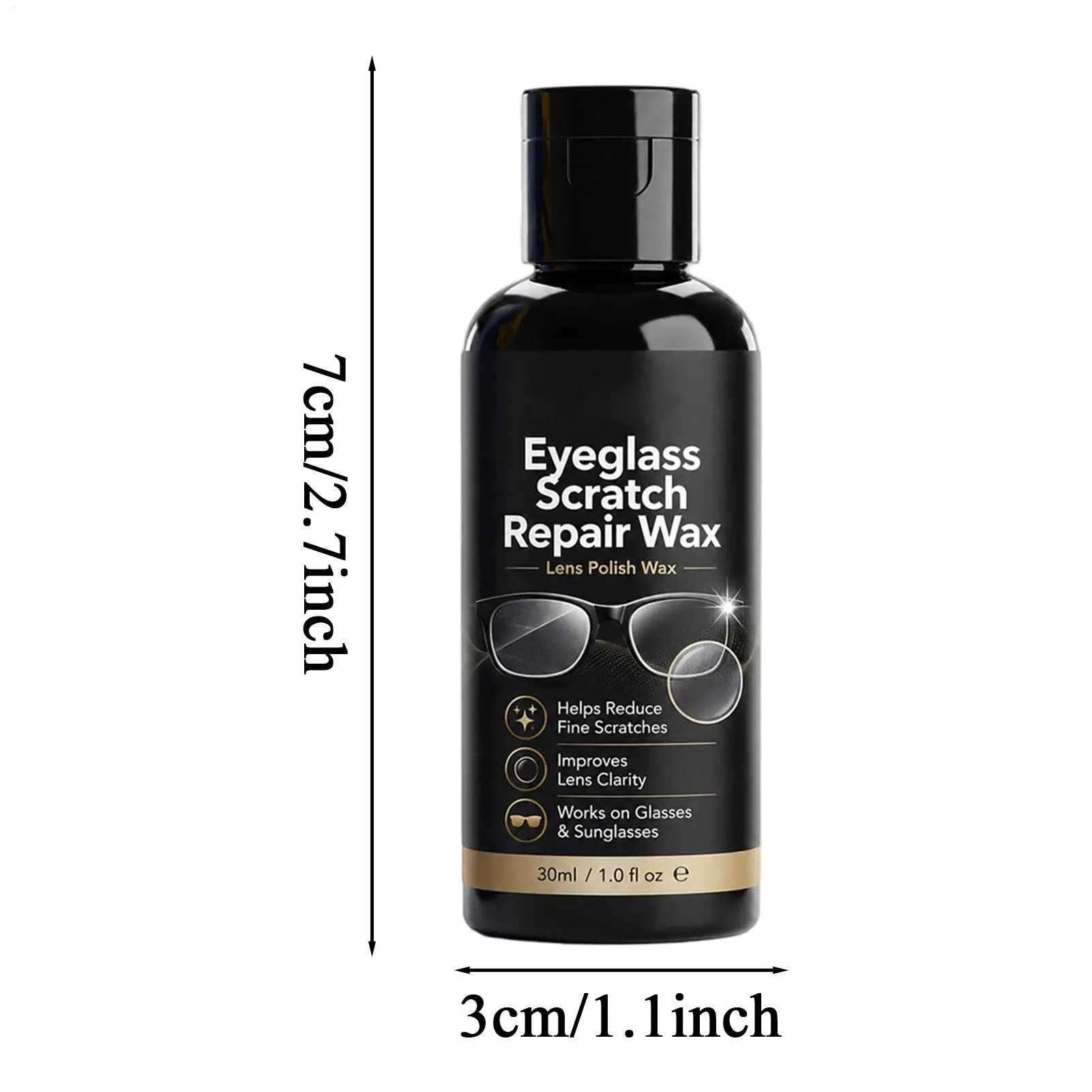 30ml Eyeglass Scratch Remover Wax, Lens Polishing & Protective Coating for Sunglasses & Goggles, Restore Clarity Care Agent - view 6