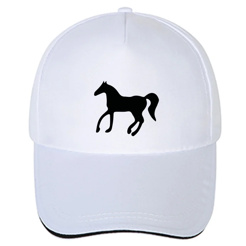 2024 New Horse Print Washed Cotton Baseball Cap Fashion Women Men Hat Sport Visors Snapback Cap Sun Hat Breathable Outdoor Caps