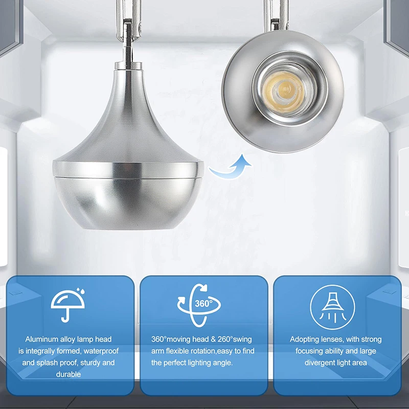 

Лампы для выращивания растений в помещении, маленькие светодиодные лампы с алюминиевым держателем для лампы с вращением на 360 градусов, регулируемая высота, таймер 3H/6H/12H