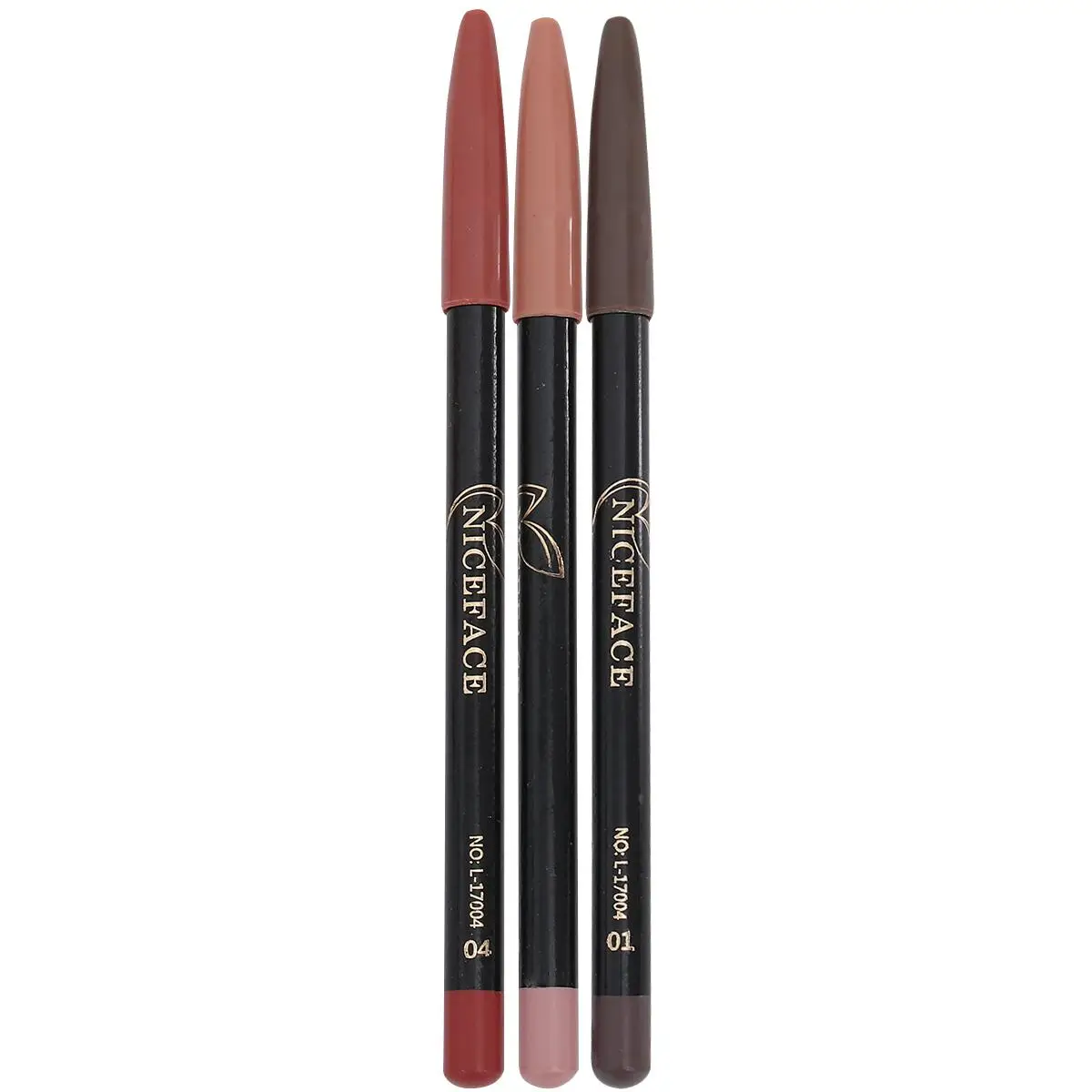 

3 Pcs Waterproof Lip Liner Pencil Matte Long Lasting 14x08x08cm Comfortable Light Sketch Easy Coloring Secure Lips