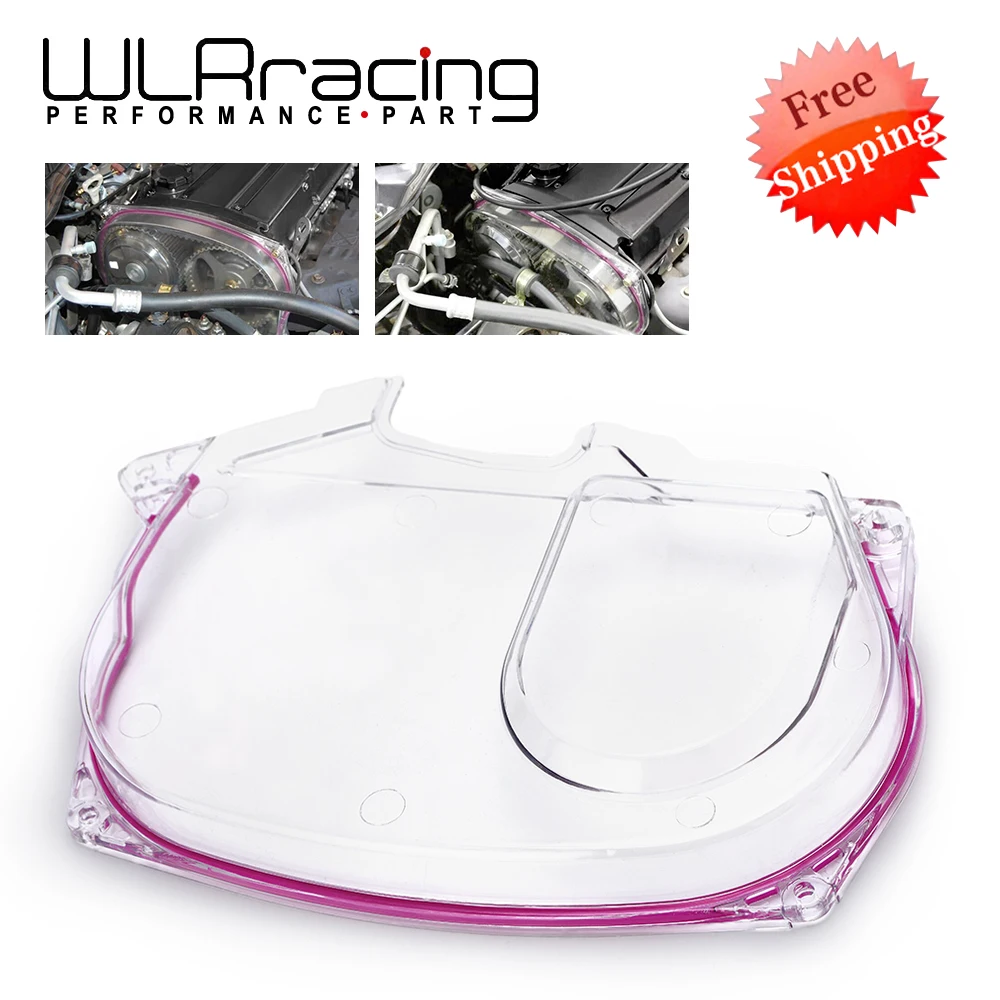 Clear Cam Gear Pulley Timing Belt Cover For 05-07 Mitsubishi Lancer Evolution 9 EVO IX 4G63t CT9A CT9W Polycarbonate