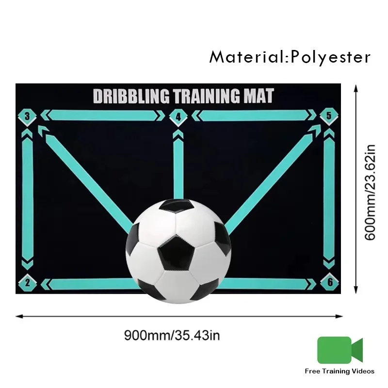 VIKAMA Football Ball Control Training Mat - Anti-slip and Stain-resistant Indoor/Outdoor Floor for Children's Football Practice