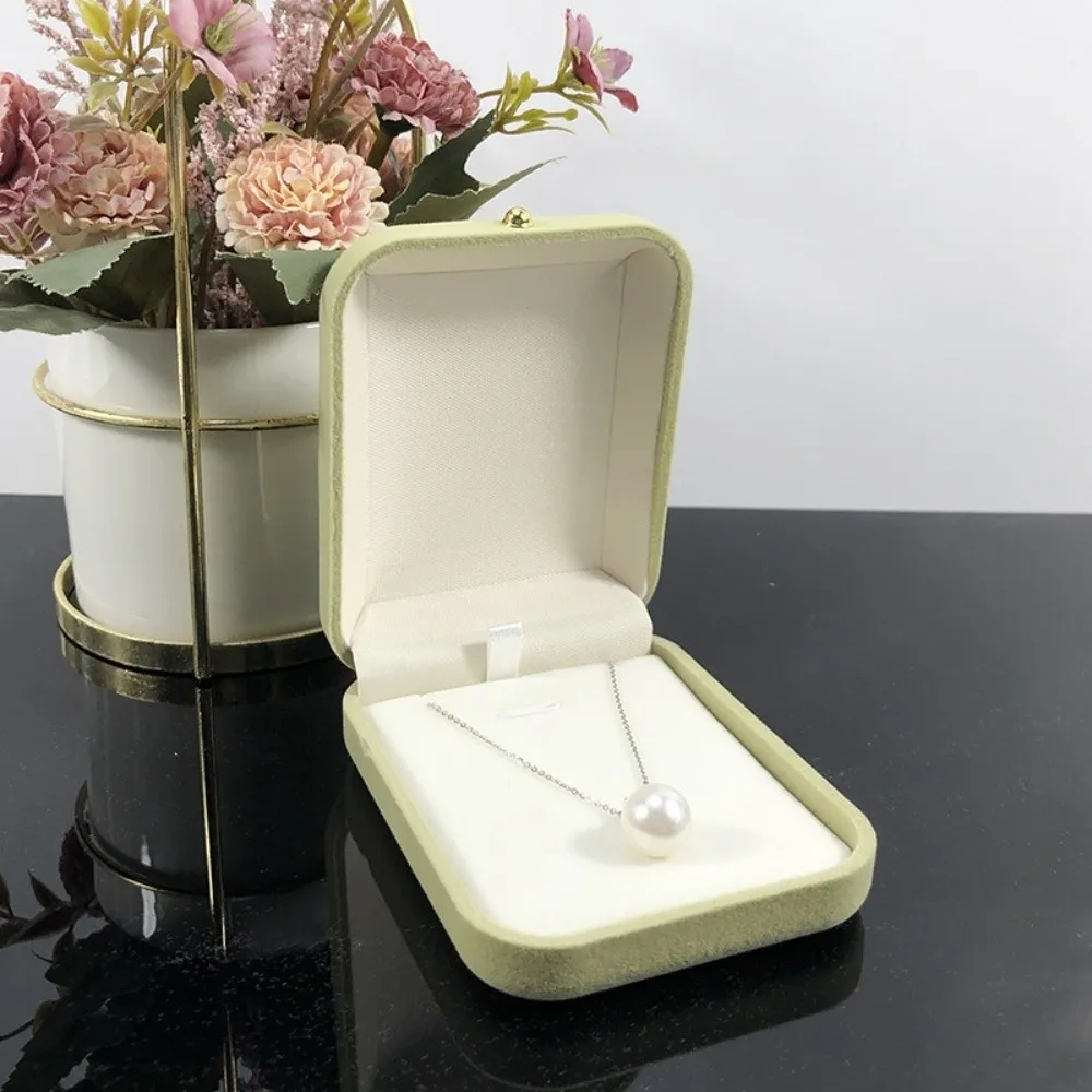 New Velvet Necklace Storage Box Solid Color Multi-functional Necklace Holder Portable Jewelry Display Box Jewelry Storage