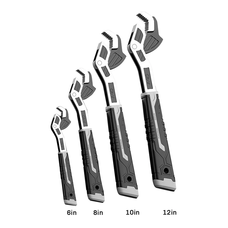 TOP Industrial Self-Locking Precision Wear-Resistant Gear Wrench Multi-Functional Power Grip Pipe Wrench