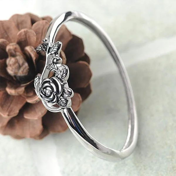 925 Sterling Silver Hot Selling Vintage Thai Silver Rose Ring Classic Engagement Ring Perfect For Proposal And Anniversary Gifts