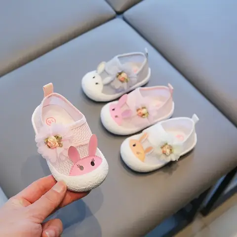 어린이 신발 부드러운 밑창 운동화 공주 신발 미끄럼 방지 및 통기성 메쉬 유아 신발 아기 소녀 신발