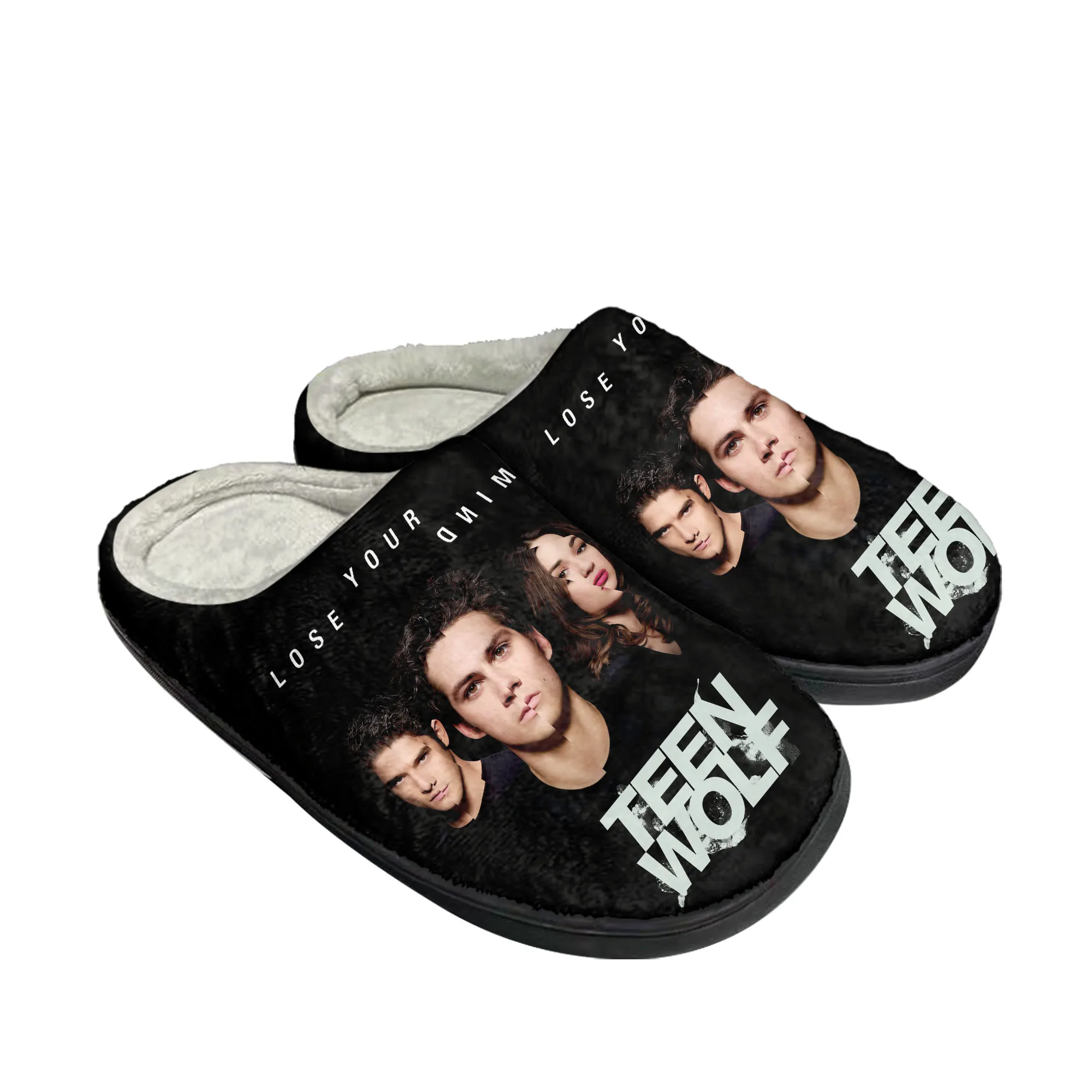 Teen Wolf Stiles Stilinski Home Cotton Slippers Mens Womens Plush Bedroom Casual Keep Warm Shoes Thermal Slipper Customized Shoe