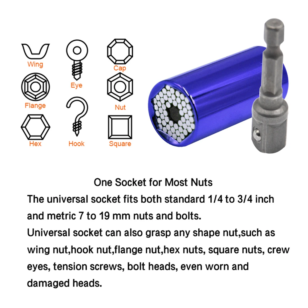 Colorful Universal Sleeve Multifunctional Ratchet Sleeve Head Magic Conversion Sleeve Electric Hand Drill Screw Tool Set