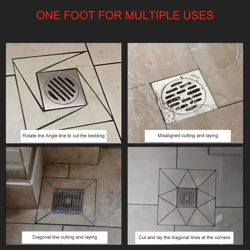 Floor Drain Locator Metal Tile Triangle Ruler Floor Drain Pattern Positioning