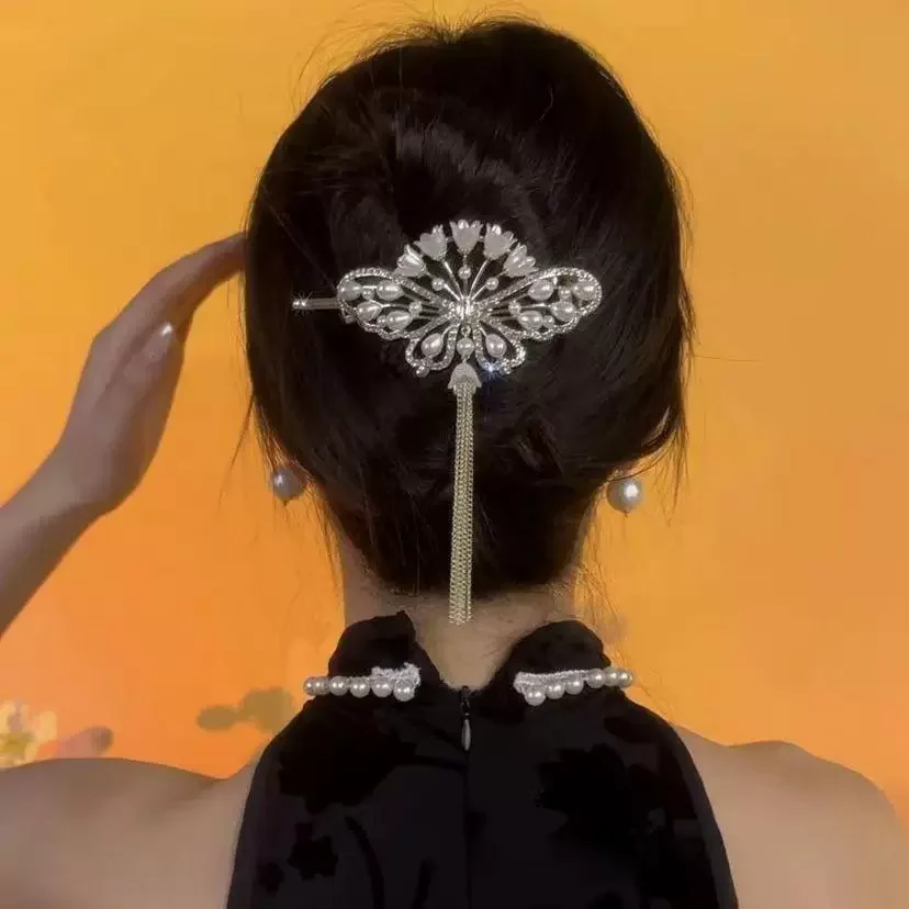 

Alloy Female Hair Accessories Flower Tassel Summer Autumn Hair Clip Women's Barrettes Hairpins Hair Accessories New Headwear