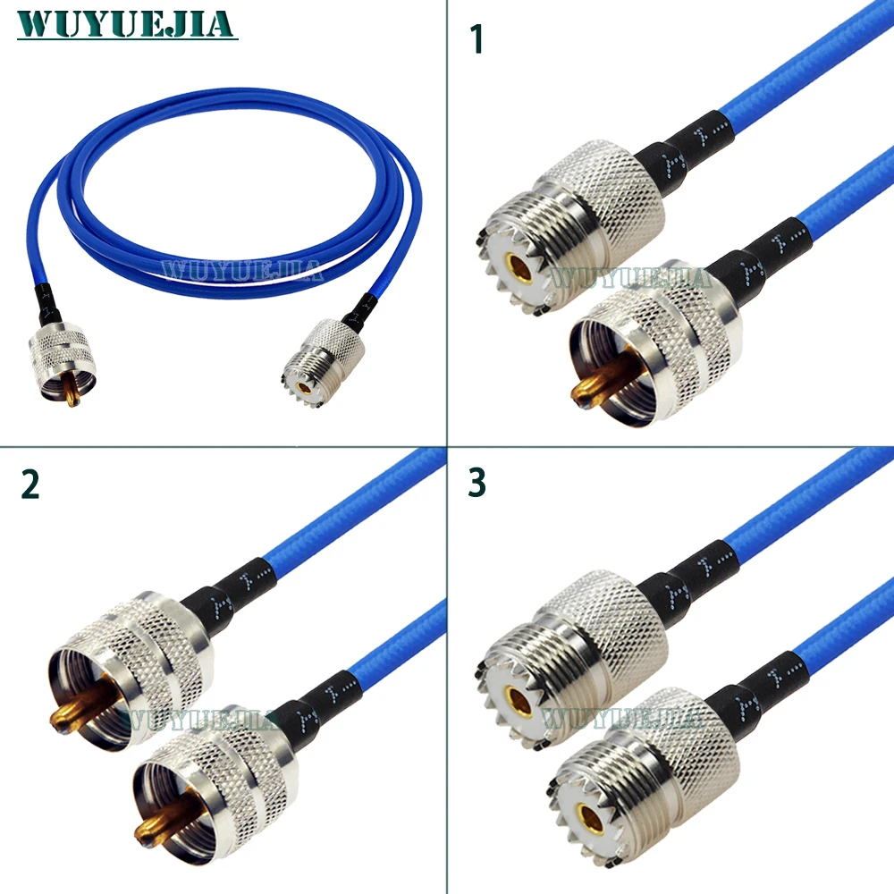 SL16 UHF PL259 SO239 Type Semi-Felxible RG402 Cable UHF Male Plug to UHF Female Jack 50ohm RF Coaxial High Frequency Test Cable